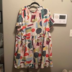 SHEIN Curve XXL multicoloured patterned Dress